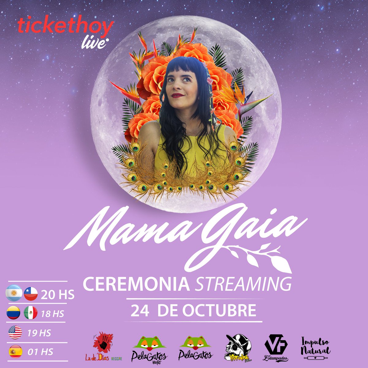 "Mama Gaia lanza su primera #Ceremonia🔮 formato streaming haciendo un recorrido de canciones del primer disco #EnCanto para seguir difundiendo la Música Medicina
¡Al mundo entero!🌍🌎🌏
¿Éstas preparad@ para vivir ésta experiencia?
linktr.ee/mamagaia