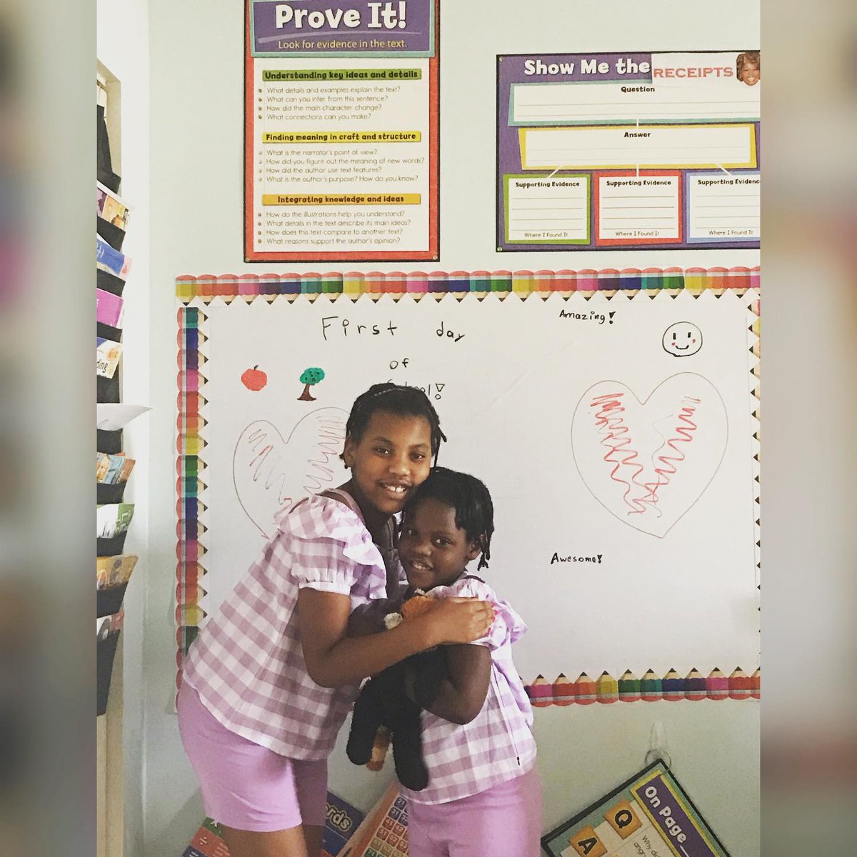 MElam1220's tweet photo. Both girls had an amazing first day of school! #TeamBCPS Fourth grade for my big girl and second year Montessori primary program for my baby. #BacktoBCPS https://t.co/VTLV4sOmEk
