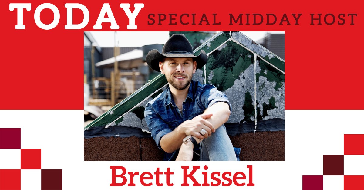 Country1071's tweet photo. While Brendan takes a well deserved vacation, we have some very special guests taking over his show this week. TODAY @BrettKissel will be on air from 10am-3pm! #1forCountry #Host #SpecialHost #Midday 🎤 https://t.co/euSPS6zp6j