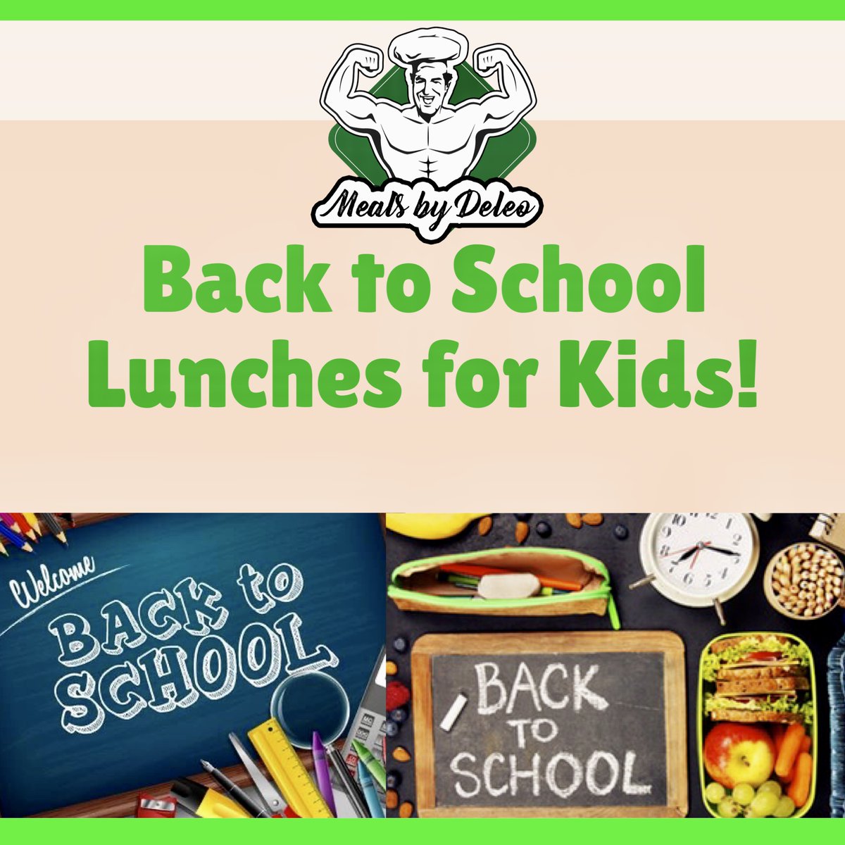 With kids going back to school now is the perfect time to let Meals by Deleo provide you with convenient, healthy and tasty meals that your kid’s will enjoy! Email jason@mealsbydeleo.com with any questions or concerns. 
#BackToSchool #MBD #MealPrep #School #Healthy #585MealPrep