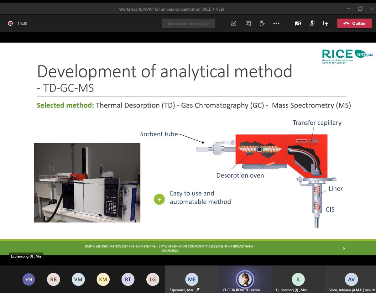 NaTran_RI's tweet photo. Today during @euramet EMPIR webinar, #RICE @GRTgaz was presenting the cost efficient routine analysis methods developed over the past 3 years for determining the quality of #biomethane on-site. These methods will shortly be presented to the European standardization committee https://t.co/xCeQF0D056