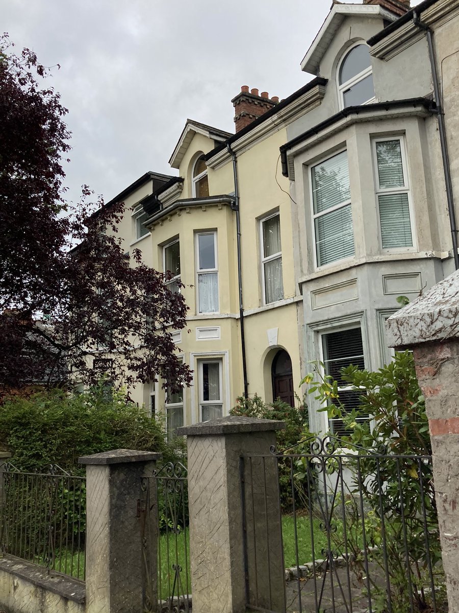 25. #Belfast Woodvale road; site of my childhood doctors in this Victorian row. Just down the road from the scene of the famous photo; “Crouching Police Jeep, flying loyalist”. 