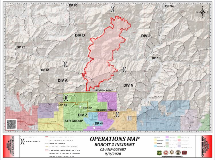 From  @SoCal_IC: map for the  #BobcatFire