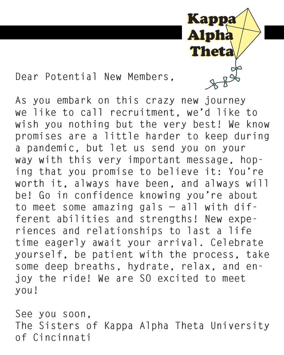 Happy 1st day of formal recruitment to all of the PNMs!! We cannot wait to meet you! 🤗Theta love, the Alpha Tau chapter🖤