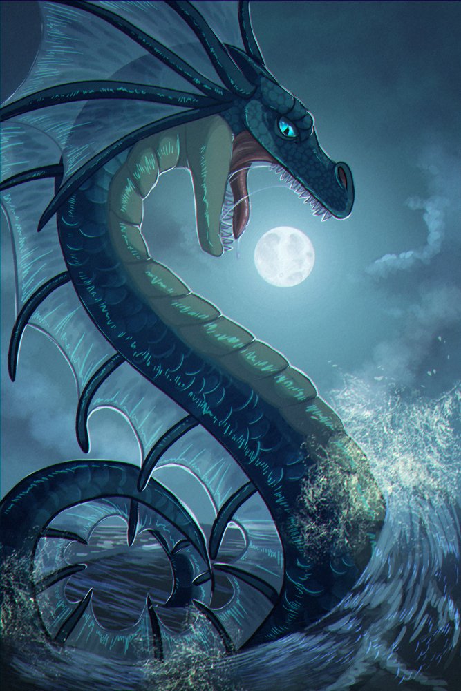 Alai Tallon Day 27 S Prompt For Smaugust Is Bakunawa A Serpent Like Dragon From The Philippines That Swallowed The Moon Posting Twice Because Of Twitter S Awful Cropping Otherwise Smaugust