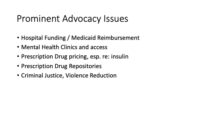 I wanted to highlight some other potential advocacy issues that may be of interest to my colleagues.