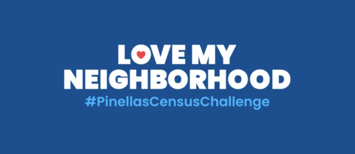 The census 2020 deadline is Sept 30. Census data guides how hundreds of billions of federal dollars are distributed

Get counted:
💻 My2020Census.gov
☎️ 844.330.2020

#PinellasCensusChallenge #LoveMyNeighborhood #2020Census