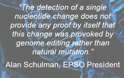 EPSO statement ‘Detecting a point mutation does not clarify its origin’ 

bit.ly/3jTBEFA

#EUGreenDeal #EUFarm2Fork #EUBiodiversity #PlantScience 
#GeneEditing #research #DetectGMO #GMO <a href="/EU_Commission/">European Commission</a> <a href="/EUScienceInnov/">EU Science & Innovation 🇪🇺</a> <a href="/EUAgri/">EU Agriculture🌱</a> <a href="/Europarl_EN/">European Parliament</a>
<a href="/GreenpeaceEU/">Greenpeace EU</a>