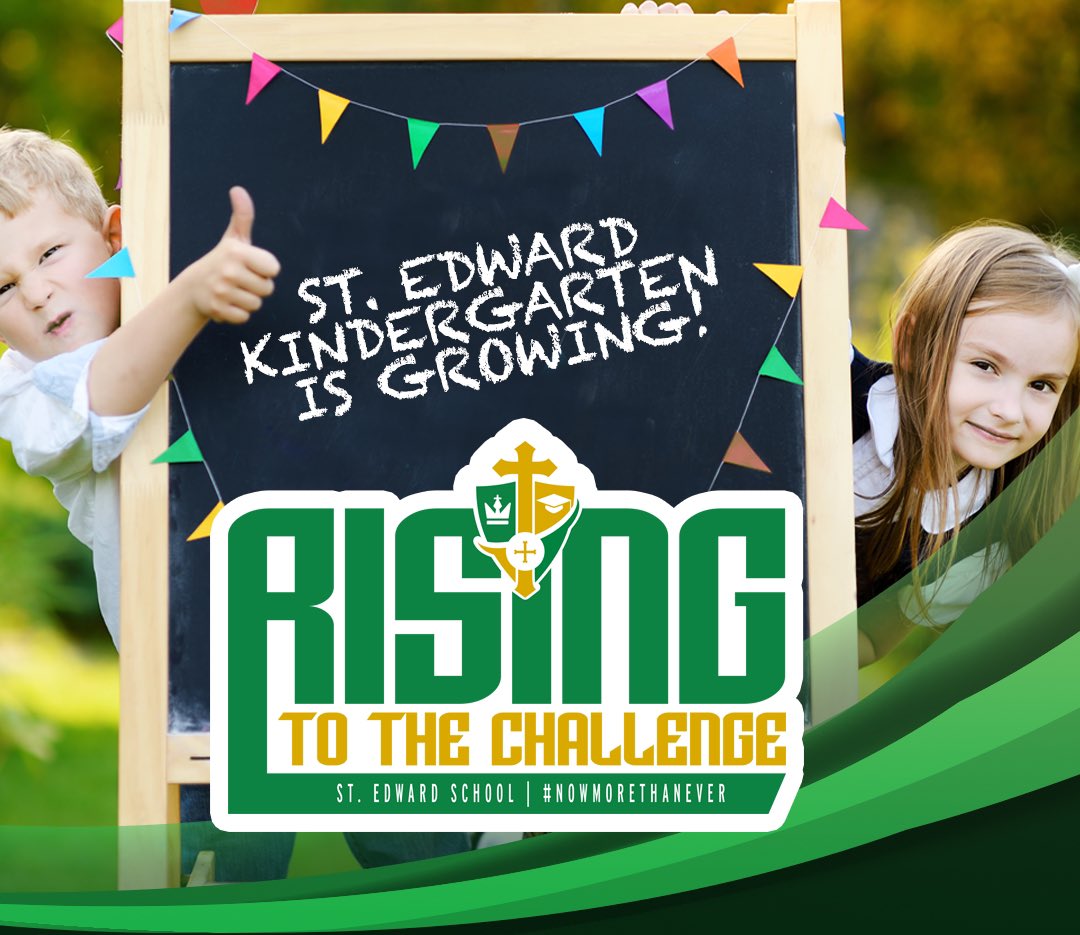 St Edward School is adding a kindergarten class! Parents need this option, and we are #risingtothechallenge.  Contact us at 615-833-5770 or sesoffice@stedward.org