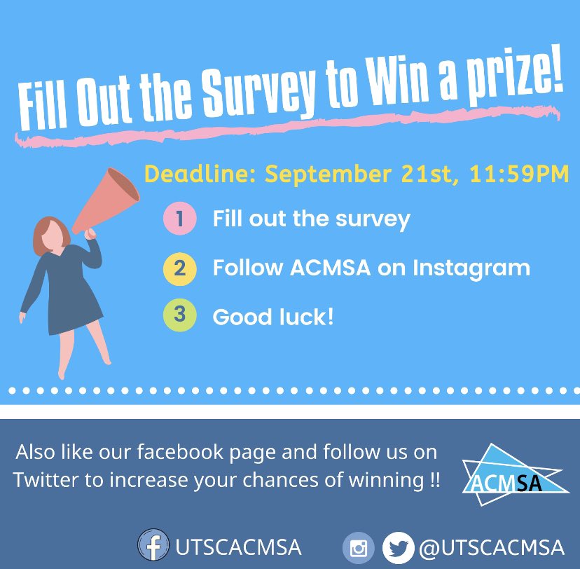 Hey everyone! We are hosting a GIVEAWAY🥳! It’s super simple, just fill out the survey (linked below) and follow us on Instagram for a chance to win a $20 UofT Bookstore giftcard! 
Follow our other socials (Facebook + Twitter) to increase your chances!

forms.gle/o22zihGAtjsfdJ…