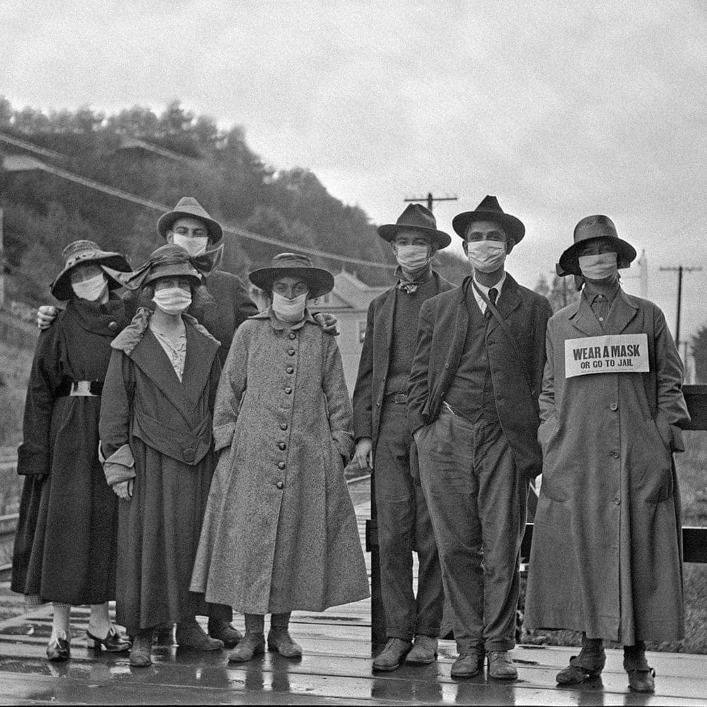 tnpublichealth's tweet photo. Image from the 1918 Flu Pandemic shared during the presentation given by Dr. Tim Jones at the #TPHA2020 virtual conference. @TNDeptofHealth https://t.co/Q3hbRsbyJY