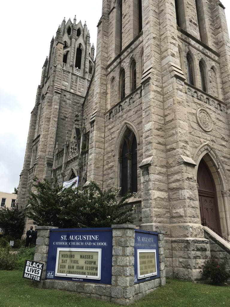 Funeral service for Hall Of Fame Georgetown Coach John Thompson at St. Augustine's Catholic Church, NW DC.
