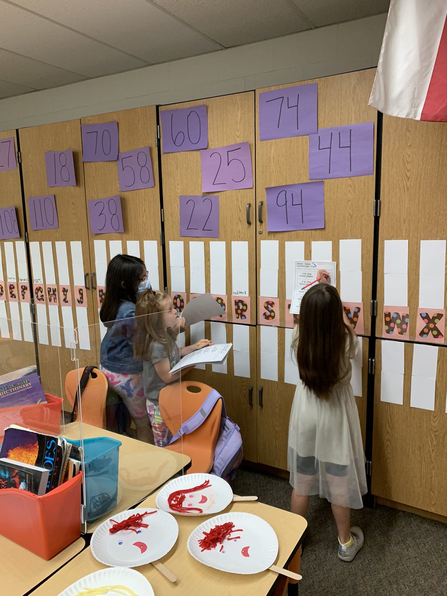 lsmithclass's tweet image. Place value scavenger hunt! @HumbleISD_TE