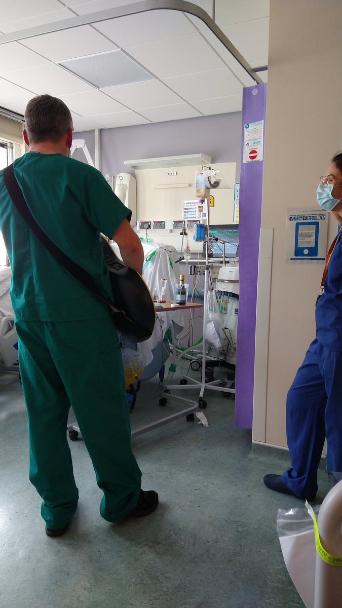 The one treat you need after 2 months in critical care is a few sips of champagne whilst being serenaded by one of the <a href="/CritcareLTHTR/">Critical Care LTHTR</a> consultants. Happy rehab Wednesday. #trache wean. #rehablegend. <a href="/Platt10Jane/">Jane Platt</a> <a href="/sarahmcmullan15/">sarah mcmullan</a> <a href="/janinemorris31/">Janine Morris 💙🇺🇦</a>