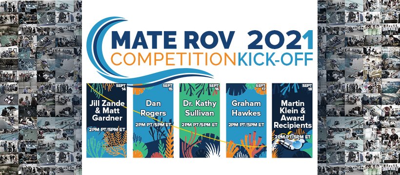 matecenter's tweet photo. Who's STOKED for the MATE ROV 2021 Competition Kick-off week?! We've packed as much fun as we can into FIVE DAYS! Join us on Monday to get the #watergame party started! 🌊💙 https://t.co/YZTheQv4SS https://t.co/OaFu180XHl