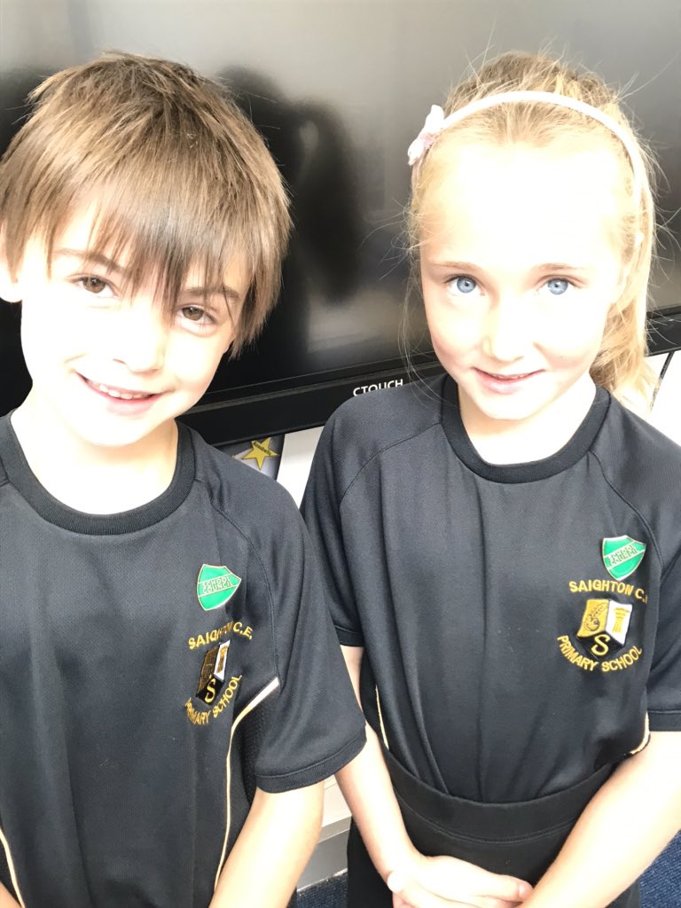 SaightonPrimary's tweet photo. Welcome to Westminster School Council members Bill and Faye 🤗#proud #saighton https://t.co/mj1fs6cPWH