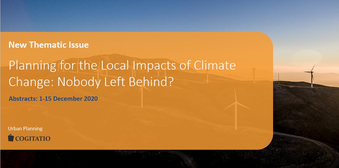 Call for papers! If you are working on this topic, you can submit your abstract for this next thematic issue! Know how here: bit.ly/2R7BD4D #climate #change #urban #planning #research #openaccess