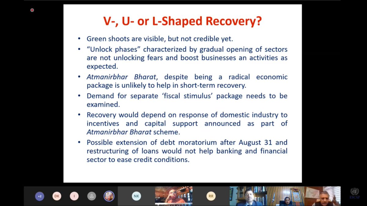sabya_saha's tweet photo. @SSWA_UNESCAP #SACEPS Webinar brings together key policy insights. Prof @Sachin_Chat makes an elaborate case for careful and pragmatic response to continued shocks and institutional strategy and draws attention to the practical lessons and evidence. https://t.co/Ay0BVjC2Mc