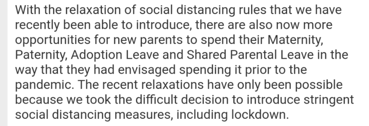 GeeGeeThatsMe's tweet photo. Part of @10DowningStreet response to the #maternitypetition 
But you have literally just reintroduced increased limitations on these measures, so don't argue that we are benefiting from them!
@BorisJohnson @scullyp
#maternitypetition #butnotmaternity 
@Keir_Starmer https://t.co/CsU9qq9z8r
