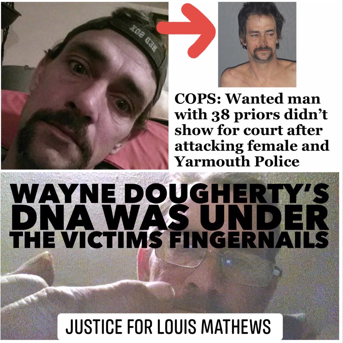 FreeRodneyReed's tweet photo. I’m learning about the wrongful conviction of #LouisMathews this week and I have questions, like “Why did the DA withhold DNA evidence linking the blood on Wayne Dougherty’s t-shirt to the DNA found under the victims fingernails? https://t.co/iuChxSOUfV