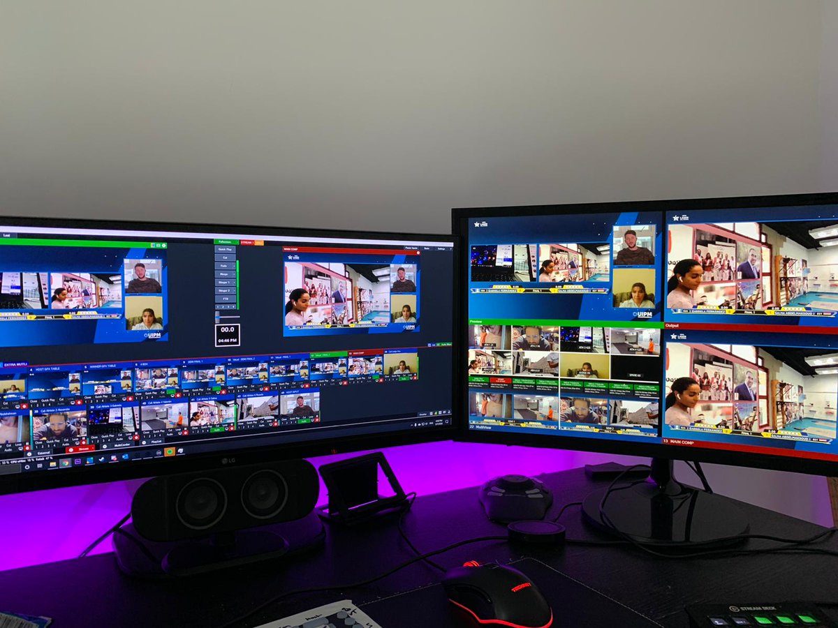 Our team are busy behind the scenes preparing for todays stream.  Catch the live action of the #LaserAllStars Final today at 2pm UK time on UIPM TV. bit.ly/33eE1Mv #PentathlonDay #High5 <a href="/WorldPentathlon/">UIPM - World Pentathlon</a> <a href="/jtztv/">James Tzanoudakis</a> #live #production #sports #tokyo #Olympics #broadcast