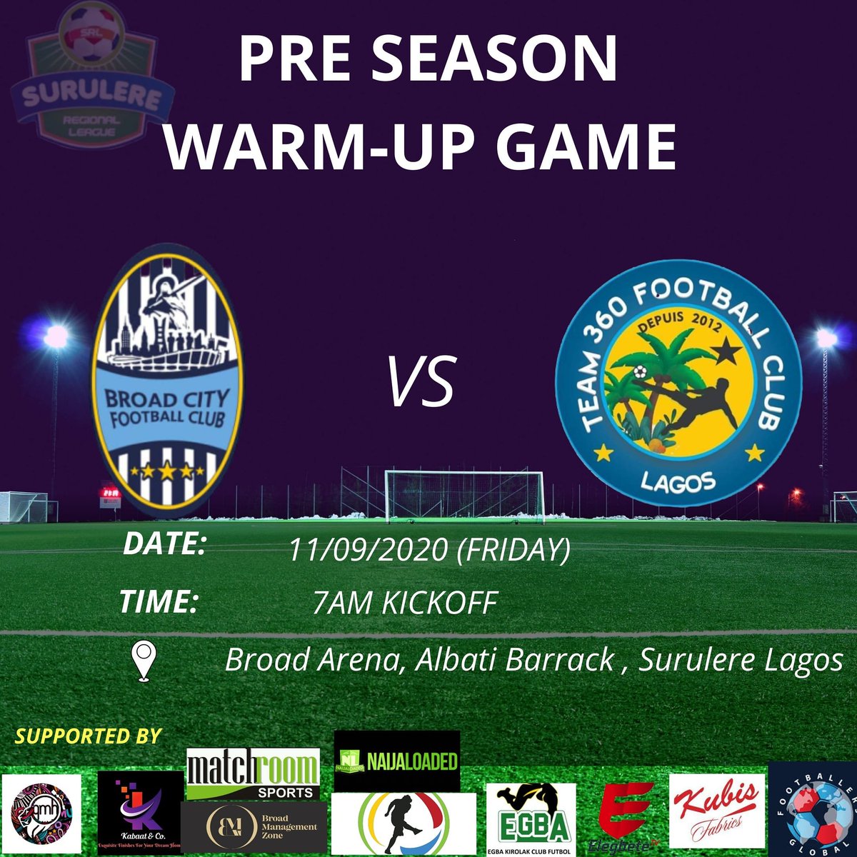 akeem_hamza's tweet photo. You are All Invited...
Its going to be a cracker . Our first Pre Season Warm up game.
Everything is astake #Pride #Honour #Glory
@ Broad Arena, Abalti barracks , Surulere Lagos.
Dont Miss it.
#WeAreWhoWeAre
#WeAreTeam360fc
#WeRaiseChampions
#TeamNoRelent @ELEGBETETVRADIO https://t.co/ymzwvhDbbA