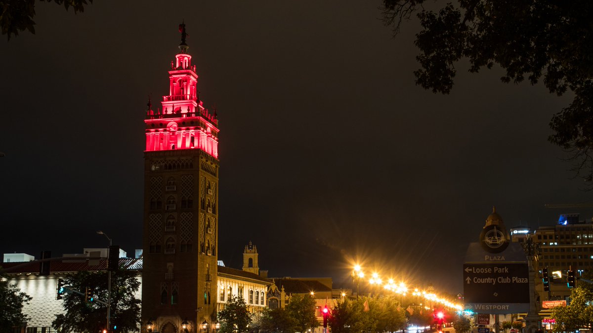 Our beautiful city on #RedFriday Kickoff Edition ⛲️