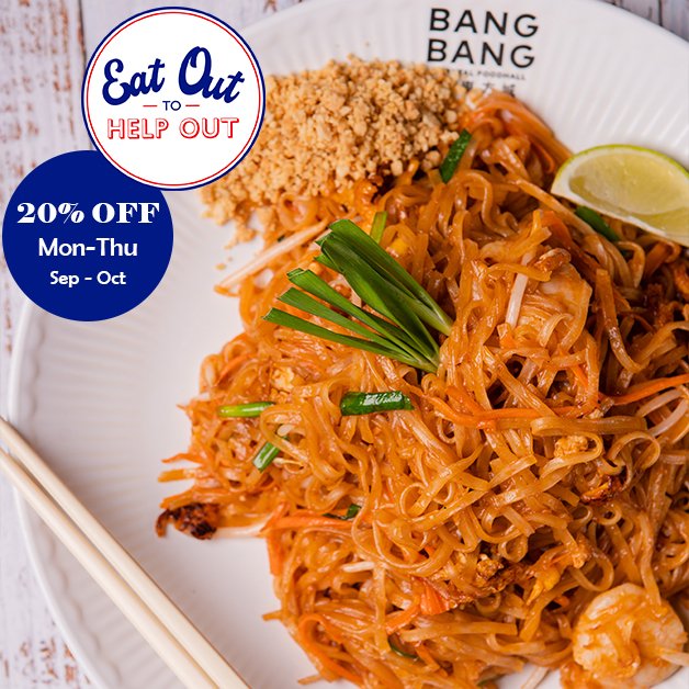 Pad Thai, thin rice noodles stir-fried with egg, prawns, bean sprout, and crushed peanut, one of the chef’s special dishes at Little Thai Silk. Don’t forget, you can also enjoy 20% off your food at Little Thai Silk every Mon - Thu throughout September and October (T&amp;Cs Apply).