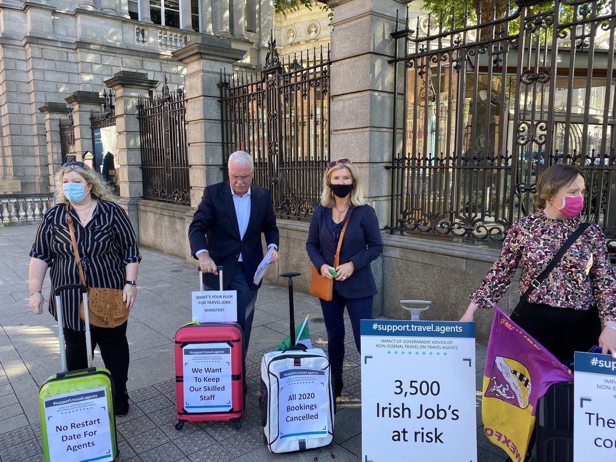 Delivery our signed petition to government today behalf of all travel agents in Ireland and the support that this industry needs. ⁦<a href="/ITAATweets/">Irish Travel Agents Association</a>⁩ ⁦<a href="/cooper_m/">Matt Cooper</a>⁩ ⁦<a href="/conor_pope/">Conor Pope</a>⁩ ⁦<a href="/poloconghaile/">@poloconghaile</a>⁩  ⁦<a href="/rtenews/">RTÉ News</a>⁩ thank you to all the media that covered this today.
