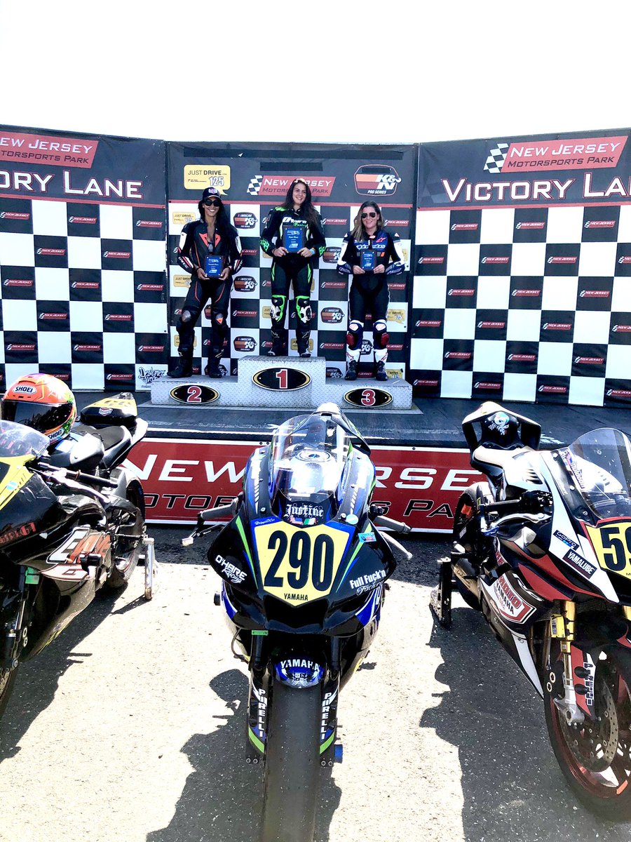 IzzoSink's tweet photo. Congratulation’s CCS/ASRA MotoGirlGT Roadracing Championship Winner’s Twin Sprints at NJMP September 6th. MGGT Superbike 1)Justine Miraglia 2) Michele Beneducci 3)Caitlyn Muldoon. MGGT 500 1)Brianna McHugh 2)Mikayla Moore 3)Renee Franco #motogirlgt #motorsports #roadracing #race https://t.co/dy411waHZX