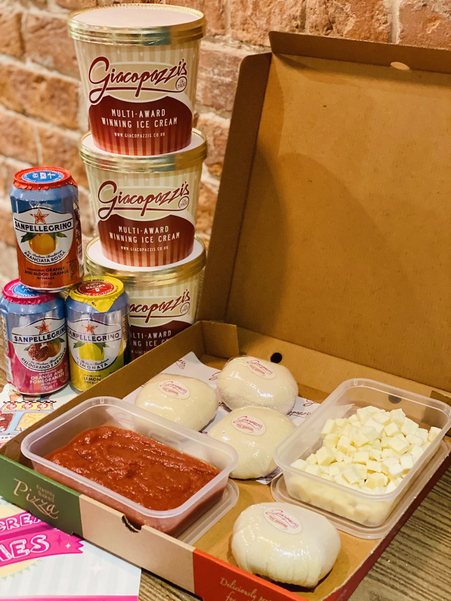 Giacopazzis's tweet image. Remember you can still pre-order one of our ‘Have a dough at home!’ Pizza Kits! All we need is a days notice and a few details and we’ll organise for your 2 Person or 4 Person Kit all ready for collection. Gluten Free bases available too #familyfun #makeathome #addyourowntoppings