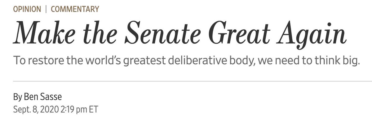 Ben Sasse stole my only good national op-ed idea But seriously, repeal the 17th Amendment