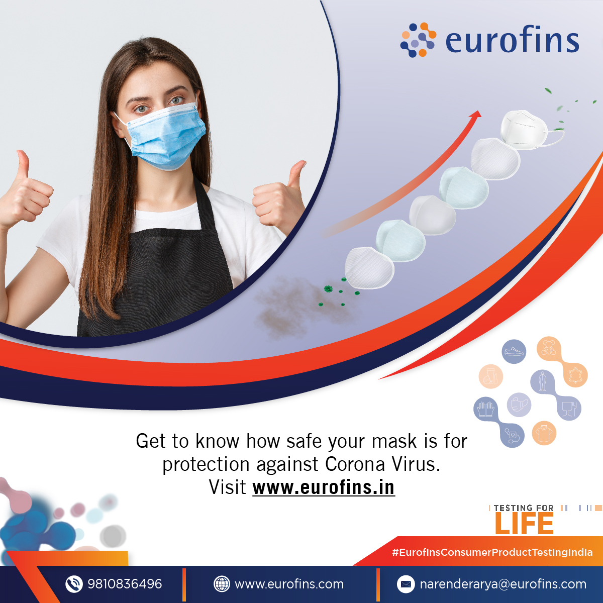 EurofinsCPTI's tweet photo. Get to know how safe your mask is for protection against corona virus. Visit https://t.co/9OXmTRyBaK
#eurofinsindia
#eurofinscpti
#covidprotection
#masktesting
#health https://t.co/FFkqyZYLD1