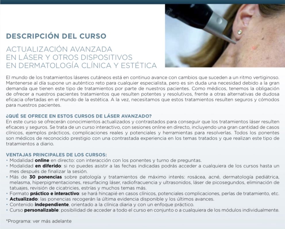 CURSO #LASER ONLINE: enfoque muy práctico