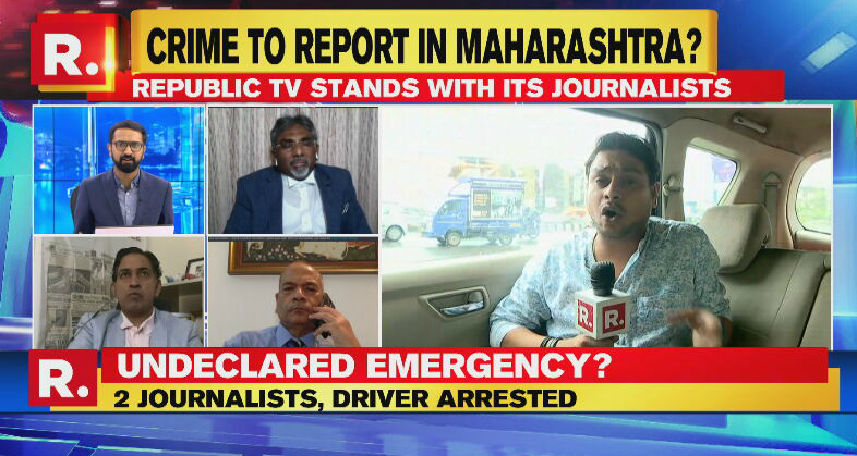 republic's tweet photo. #FreeRepublicReporter | Massive clampdown on right to report: 2 members of team Republic sent to police custody for 4 days without legal options. 

Watch here - https://t.co/RZHKU3wOei https://t.co/emOUfKh8ku