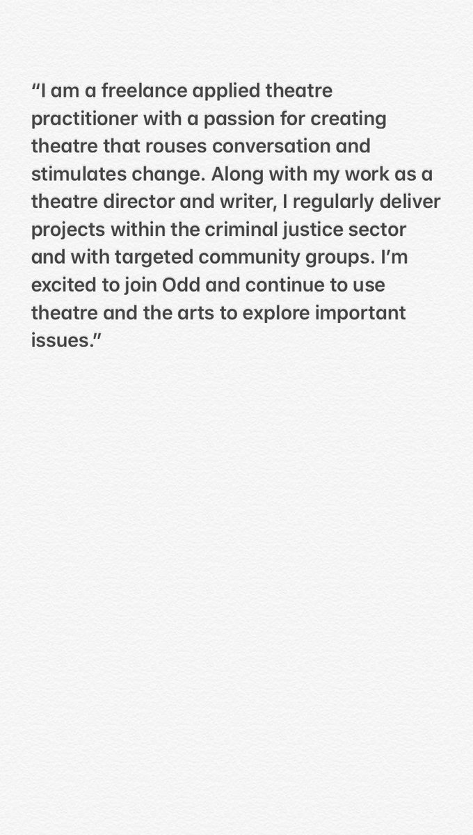 😁ABSOLUTELY•THRILLED🙌🏼 to #welcome Rachel to the Odd Arts #team on her first day! Rachel will be working as a Lead Practitioner to cover Jess & Emily while they are on maternity leave - great to have her on board! 🥳 #oddarts #leadpractitioner #forumtheatre #appliedtheatre