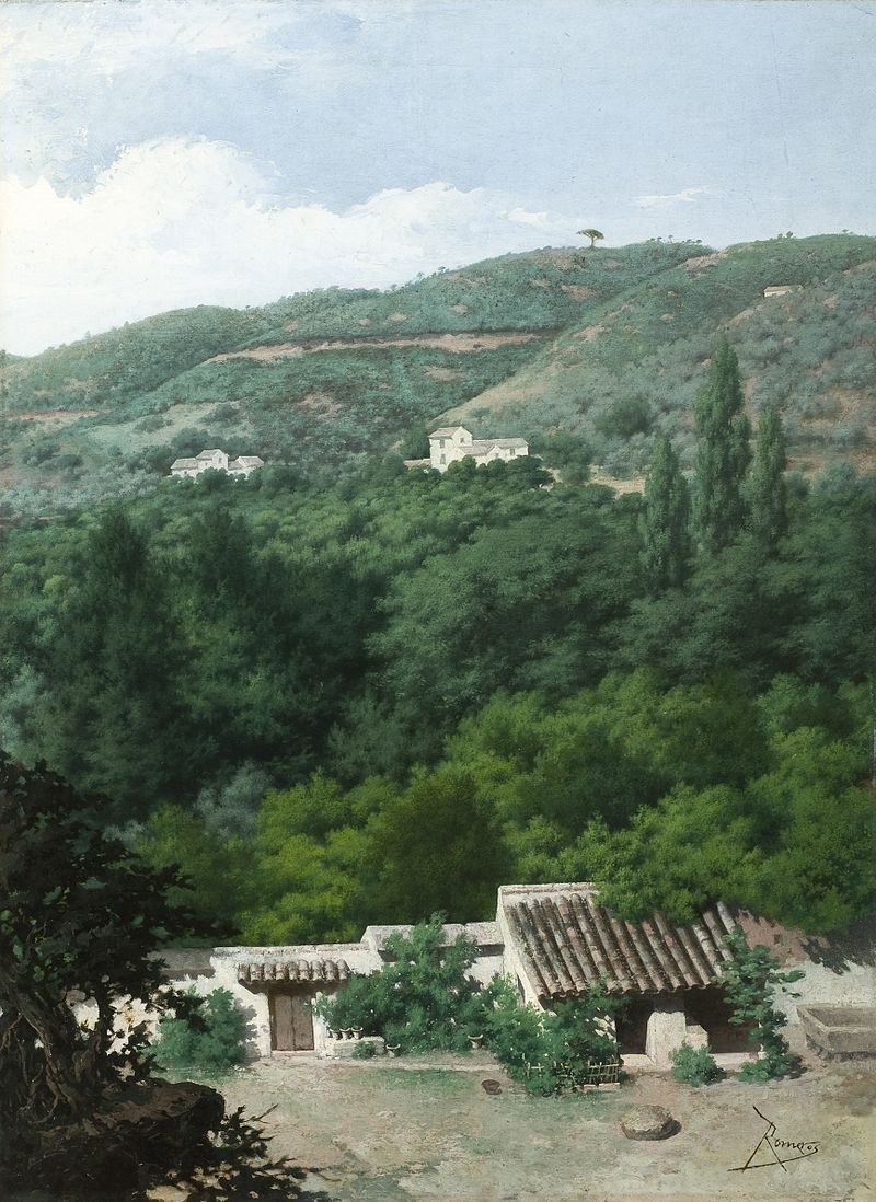Como saben nací en 1874 en el propio museo de Bellas Artes de Córdoba (antiguo Museo de Pinturas de Córdoba), del que mi padre, Rafael Romero Barros, era el conservador. Os dejo dos de sus obras: Maja y Huerta de Morales.