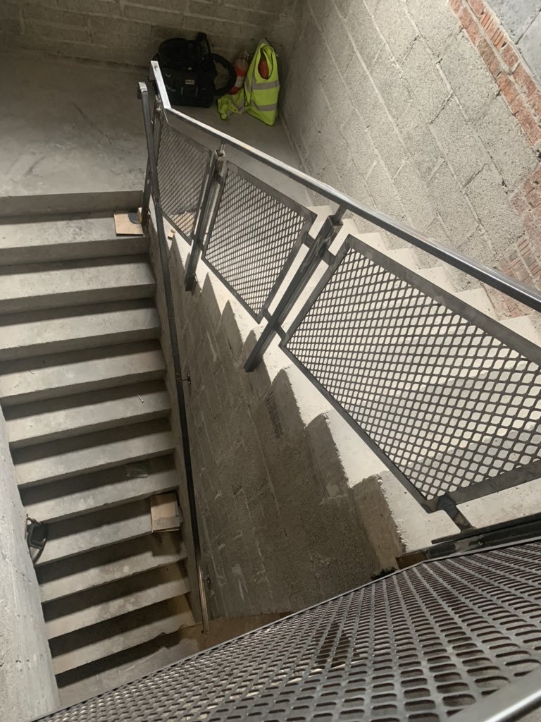 ablfab's tweet photo. Mesh balustrade panels dry fitted before going off to be powder coated https://t.co/HJnWhNsTeW