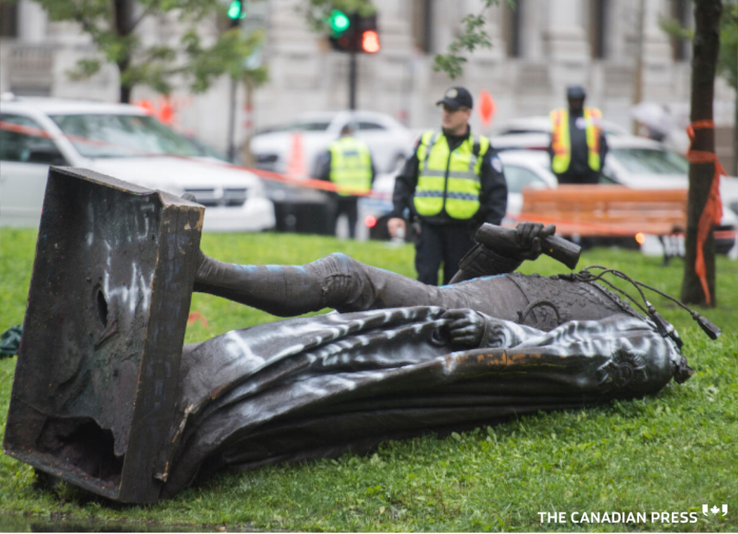 CdnPressNews's tweet photo. Canadians reluctant to remove statues of historical figures now seen as racist: Poll https://t.co/DruoZN11uu https://t.co/mWoi6NLF48