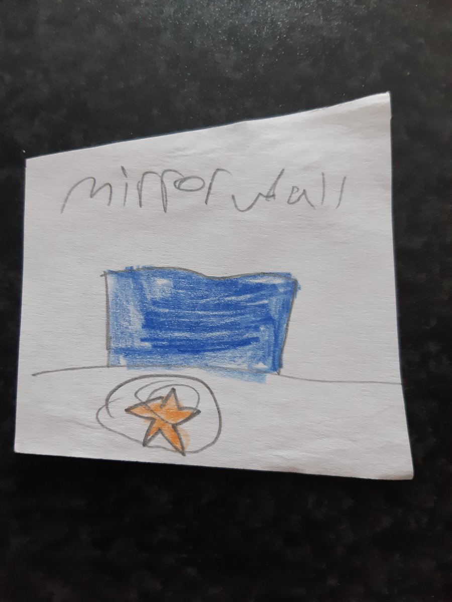 Day 33: Today we have another installment of "Kid Tom didn't understand basic proportions of cards".I made two versions of "Mirror Wall". Again, I have 1 vaguely similar to the original but also 1 that I just drew a blue rectangle and then closed my eyes while cutting it out.