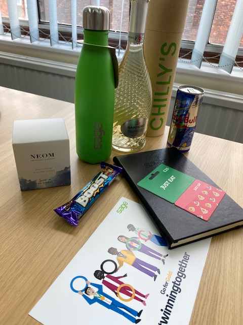 The team have just received a boxes of goodies each from Sage.  Thanks <a href="/sageuk/">Sage UK</a>  looking forward to the Energy Day tomorrow #workingtogether