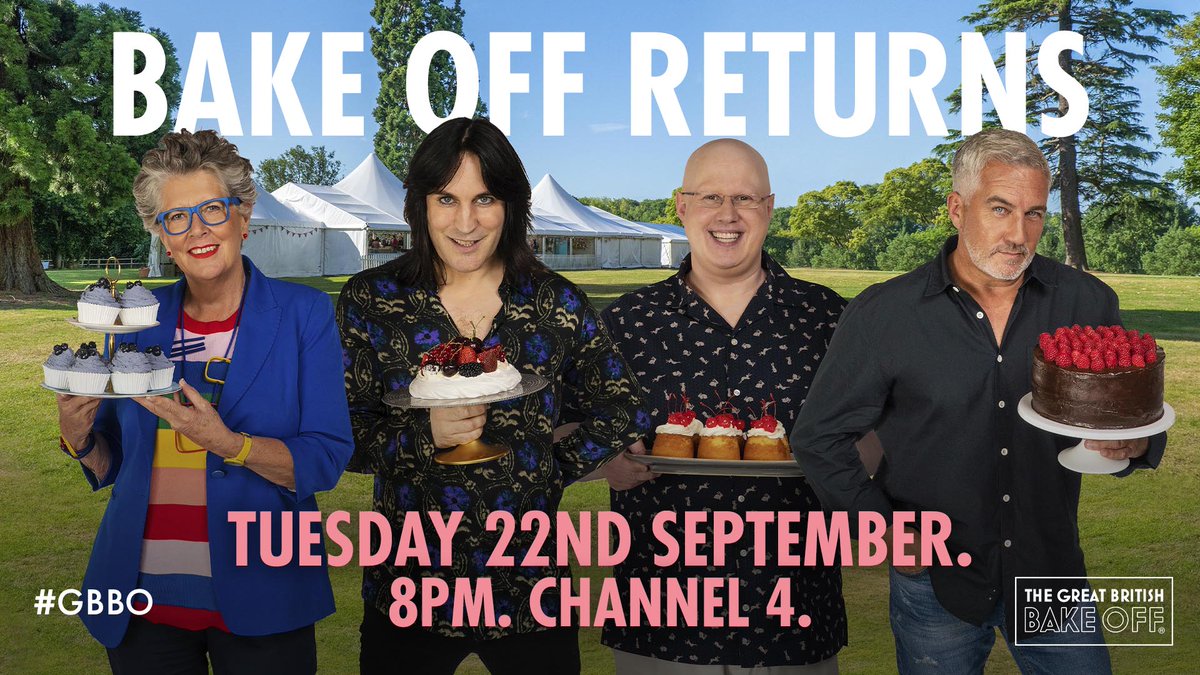 Put a little love in your tart. Join us on Tuesday 22nd September for the return of The Great British Bake Off! #GBBO
