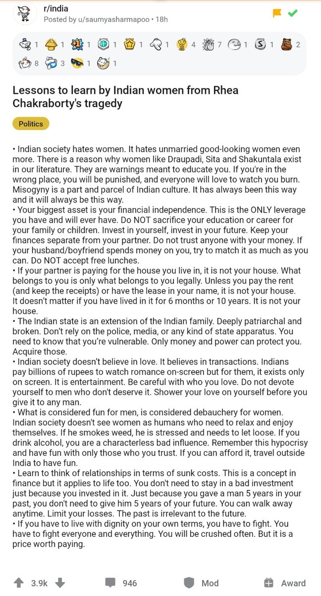 redditindia's tweet photo. Top post on r/india in last 24 hours https://t.co/T9tpaCkrMM