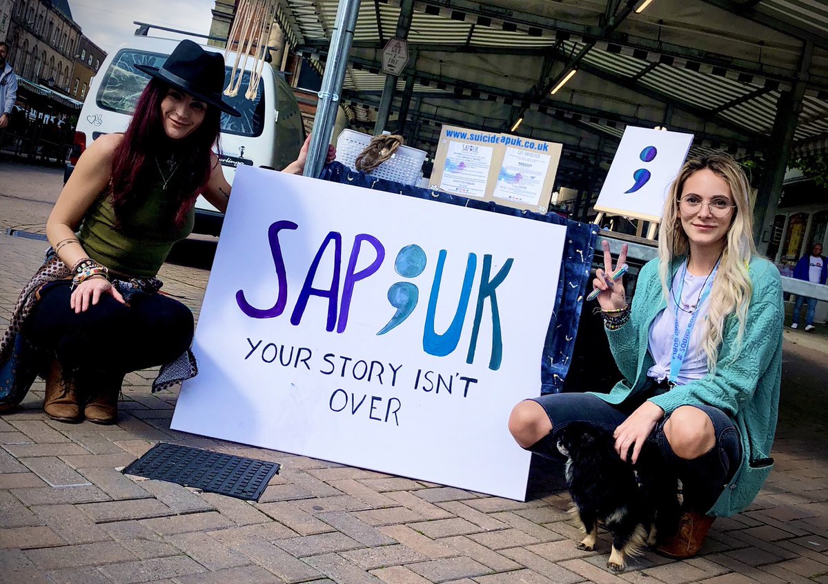 NuLMarkets's tweet photo. If you’d like a chat with Dan, Paris and little Raffy from @SuicideAPUK, theyre great listeners. They’re here today and in October. https://t.co/TVXGD8fnBL