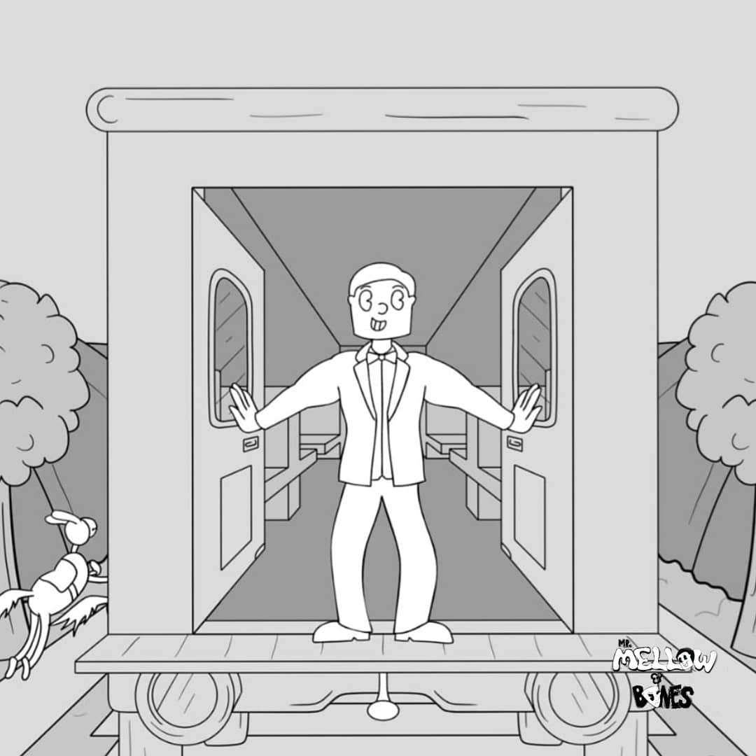 MellowBonesFilm's tweet image. When you see your designs come to life 🎬
.
.
.
#MellowAndBones #shortfilm #animationshort #animation #2danimation #comedy #cartoon #classic #classiccartoons #retro #humpday #design #art #ArtistOnTwitter #animationart #cartoons #rubberhose #rubberhoseanimation #goldenageanimation