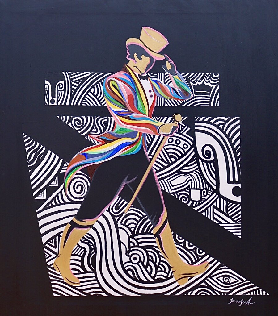 jessejosharts's tweet image. My striding man has his burst of colour because the world as we know it now is full of colour and energy.  So what do you think? #JWStridingManChallenge #JohnnieWalkerAt200 #Ad