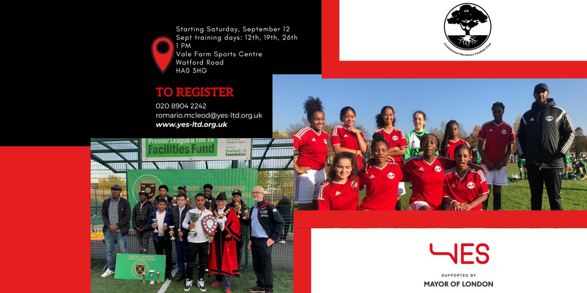 CricklewoodWFC's tweet image. Free high-quality community football training for our 10-14 year old young people starting this weekend! Registration details provided below!