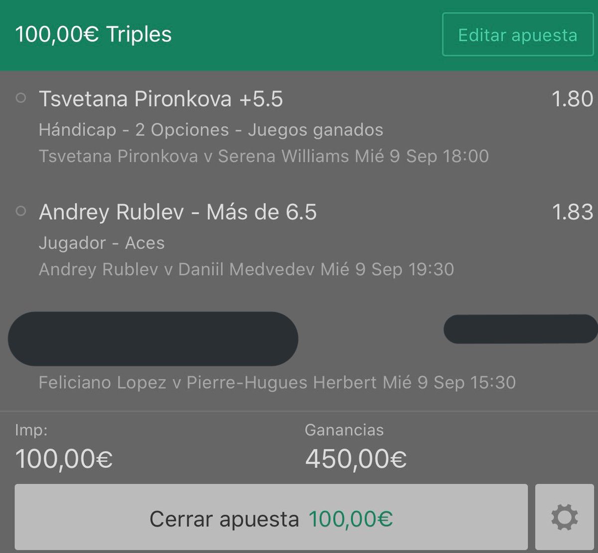 papiapuestas's tweet photo. 🗓09-09-20 | US Open 🇺🇸 |
🧨Cuota @ 4,50 €
✏️Stake 1
🎾Tenis

🔽El resto de la combi aquí🔽

https://t.co/CprFXrFdCw

#USOpen  #apuestas #FelizMiercoles #apuestasdeportivas #NuncaSerasPresidente #tenis #betoftheday #Andreyrublev #pironkova #pierrehuguesherbert https://t.co/D8qGAVsK5Z