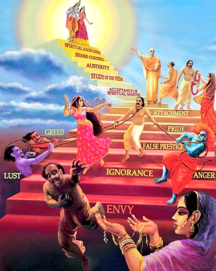 Sin is committed by one,but the consequences are felt by many since they are attached to him. But no one can conquer Death. The cycle of birth and death continues, sorrow and happiness continue. It does not take a second to die and you leave behind the things you cherished.