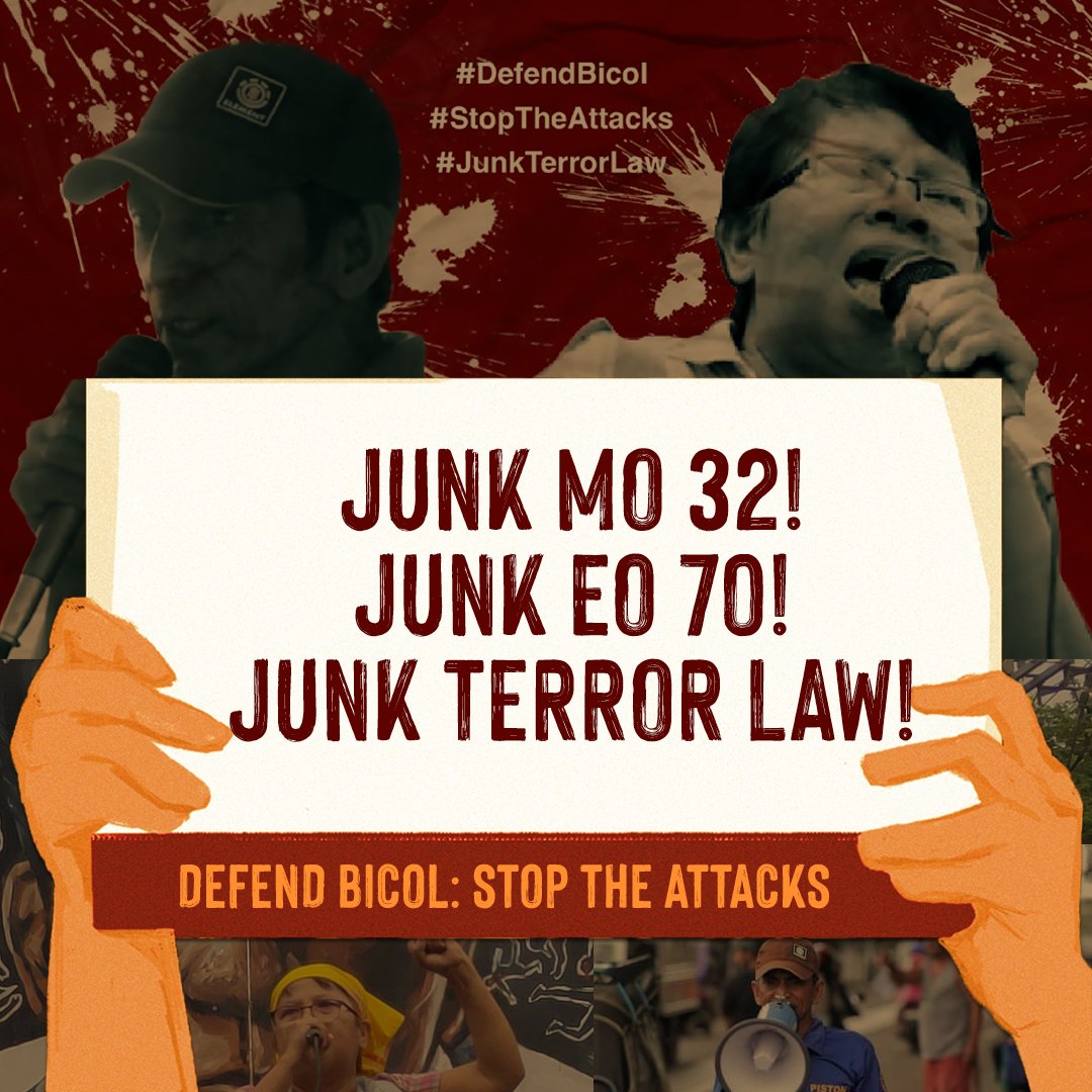 PALAYAIN SI NELSY RODRIGUEZ AT RAMON RESCOVILLA!

#FreeNelsyRodriguez
#FreeRamonRescovilla
#DefendBicol #BantayBanwa
#StopTheAttacks #JunkTerrorLaw
#JunkMO32 #JunkEO70